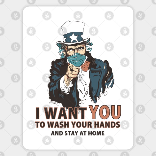 Wash Your Hands Magnet by Vincent Trinidad Art